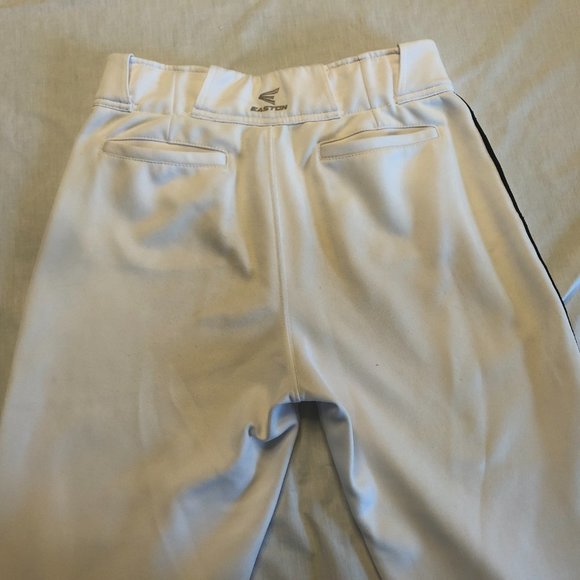 Easton White Black Piping Baseball Pants with Adjustable Length Size Medium - Picture 9 of 10